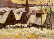 Paul Gauguin - Breton Village in the Snow ( 1894 )