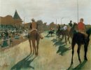 Degas - chevaux de course devant la tribune -1879