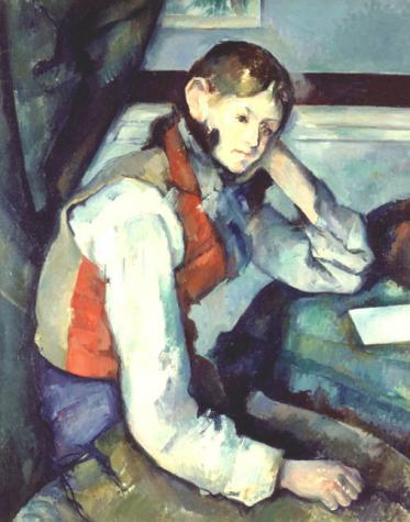 garçon au gilet rouge» de Paul Cézanne (1888)
