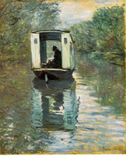 Claude Monet - The Boat Studio ( 1876 )